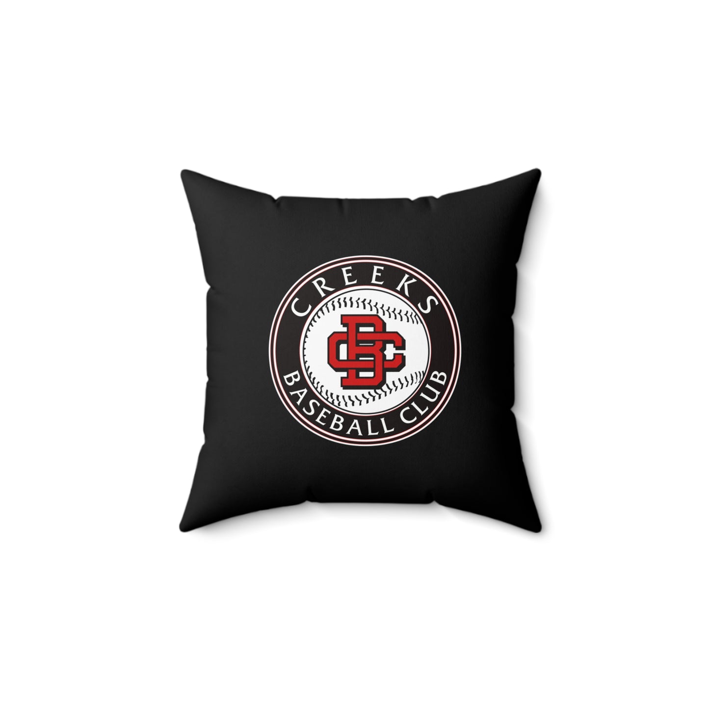 Spun Polyester Square Pillow Creeks Baseball Club - CBC