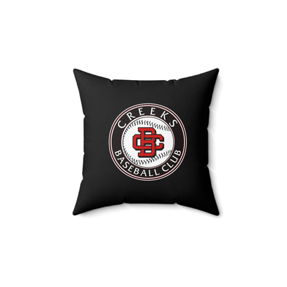 Spun Polyester Square Pillow Creeks Baseball Club - CBC