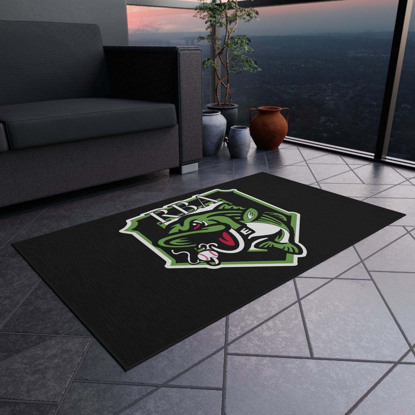 Outdoor Rug RBA Stripers Baseball