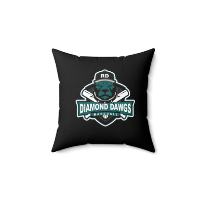 Spun Polyester Square Pillow Diamond Dawgs Baseball