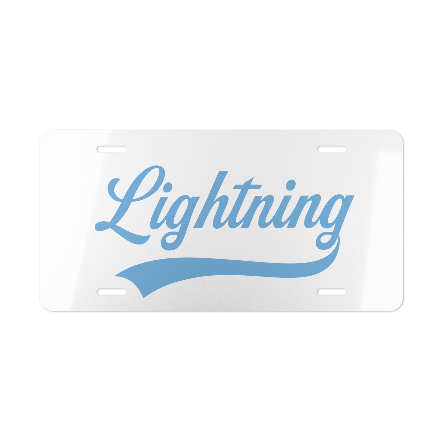 Vanity Plate Lightning Baseball