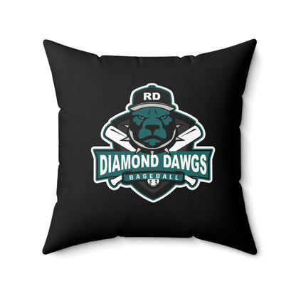 Spun Polyester Square Pillow Diamond Dawgs Baseball