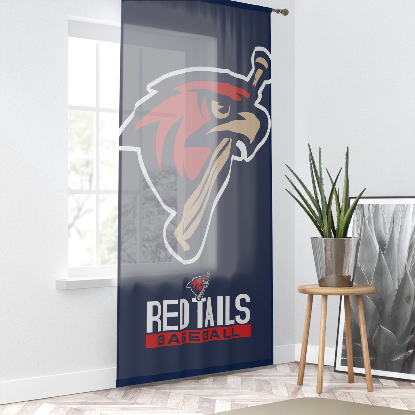 Window Curtain MSA Redtails Baseball