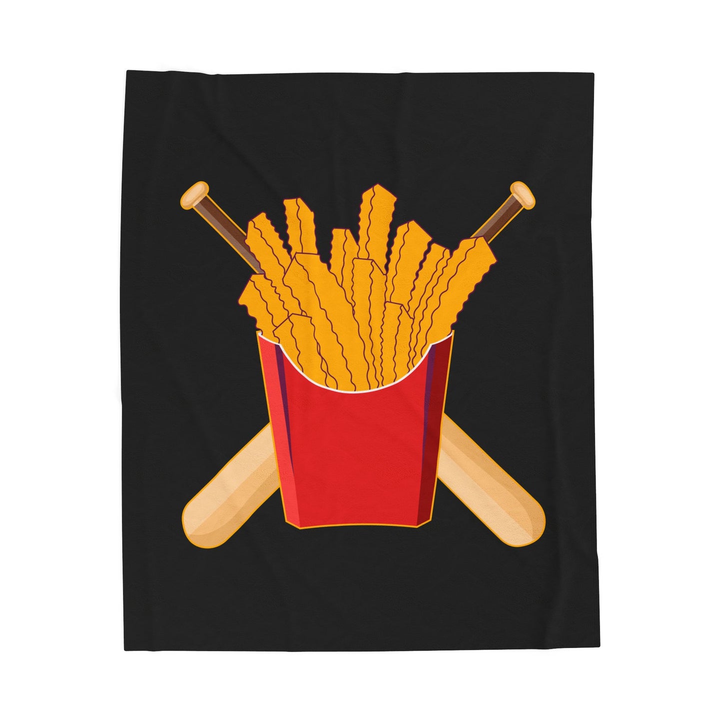 Velveteen Plush Blanket Team Rally Fries