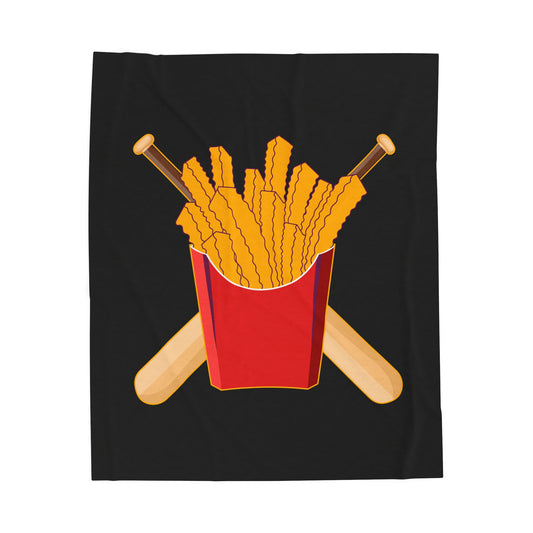 Velveteen Plush Blanket Team Rally Fries