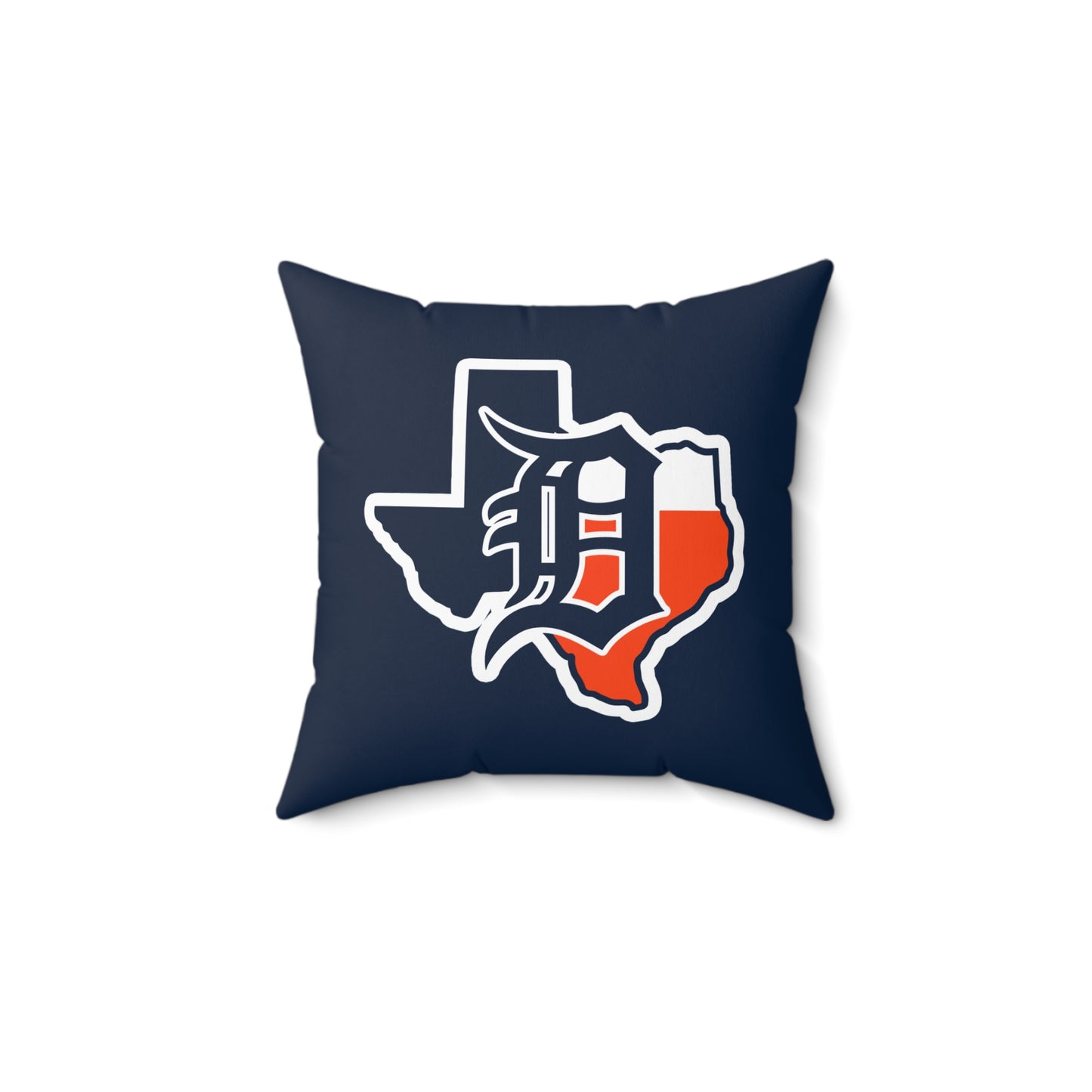 Spun Polyester Square Pillow Dallas Tigers Baseball