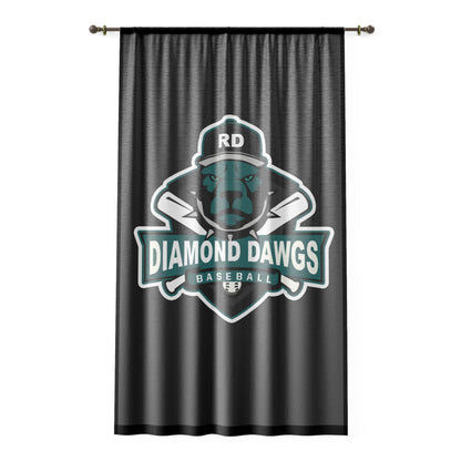 Window Curtain Diamond Dawgs Baseball