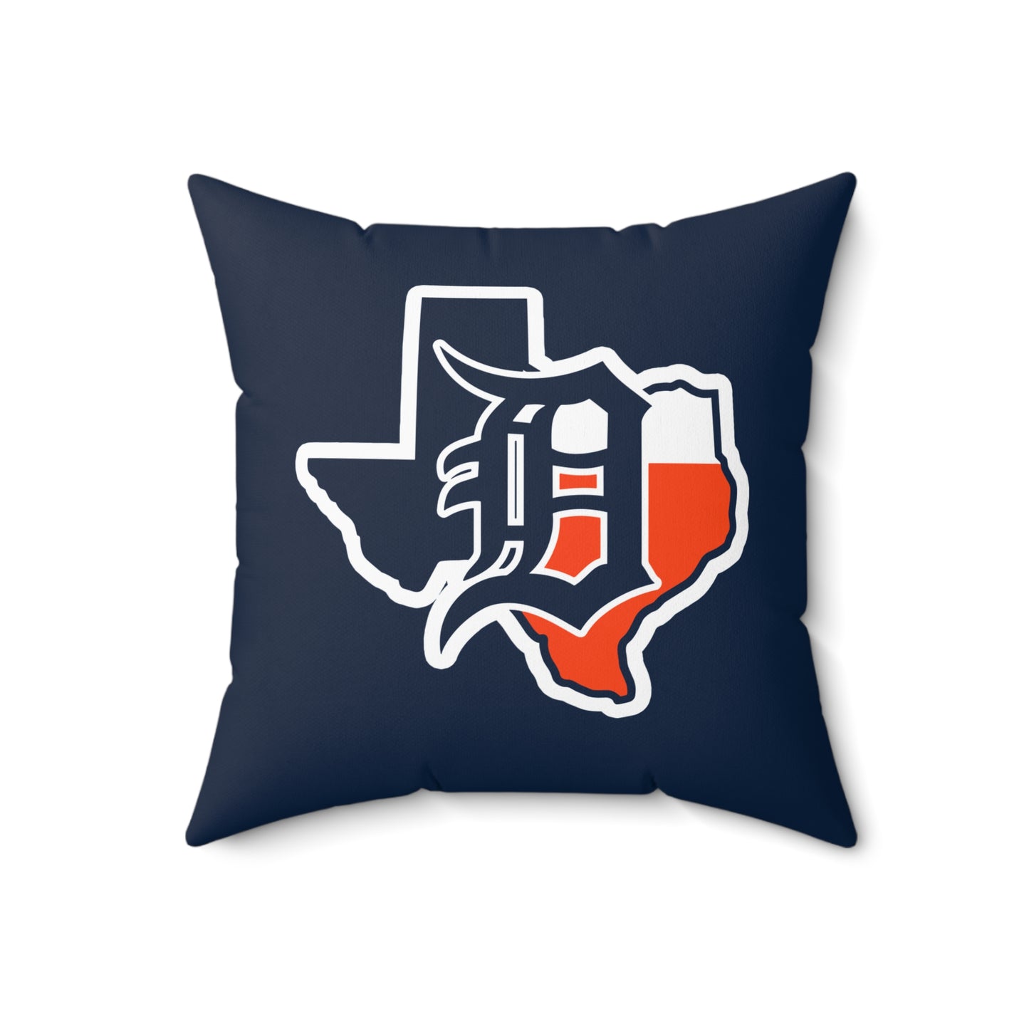 Spun Polyester Square Pillow Dallas Tigers Baseball