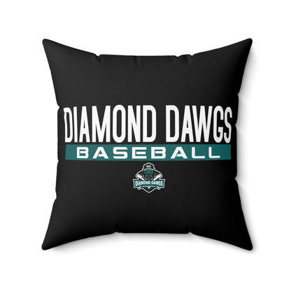 Spun Polyester Square Pillow Diamond Dawgs Baseball