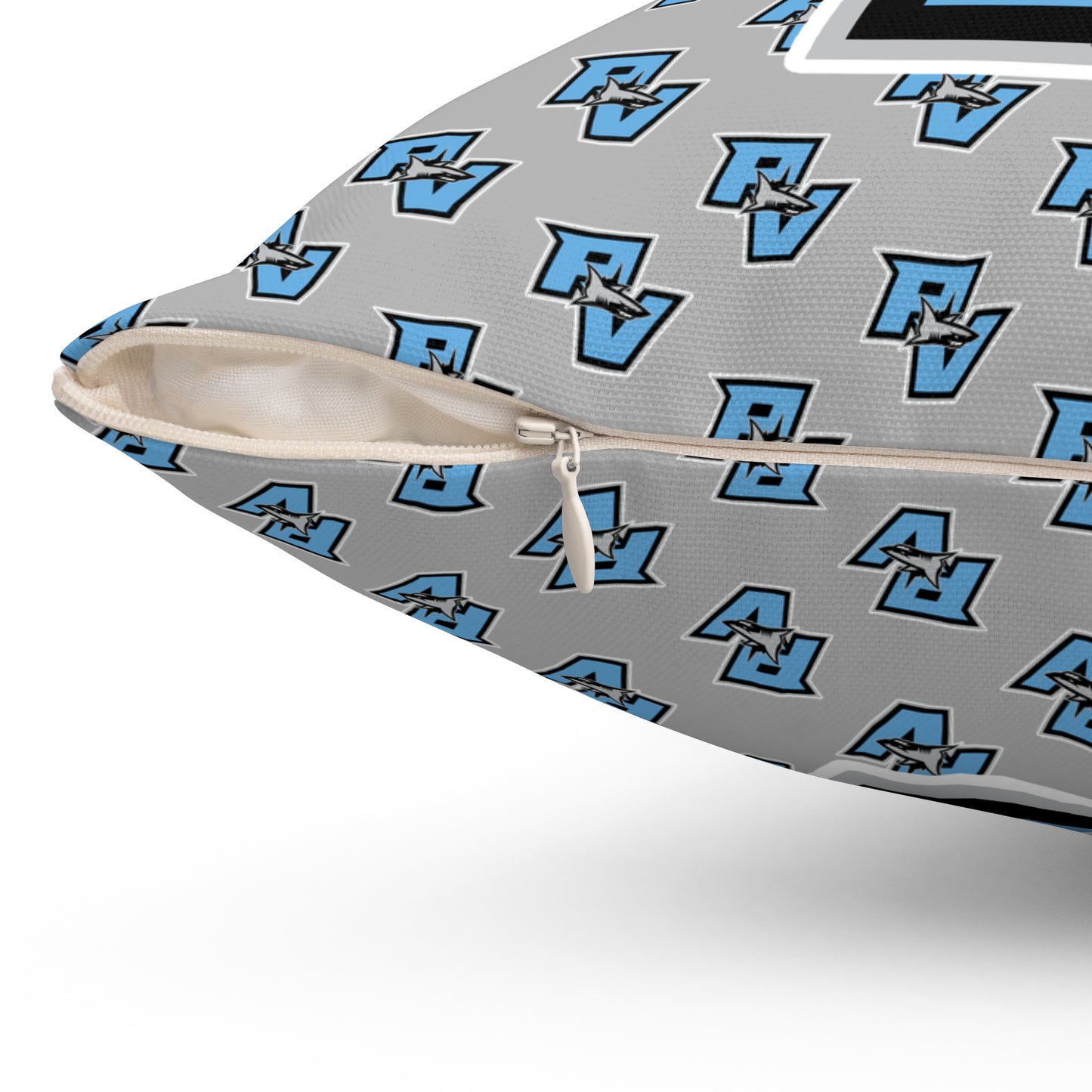 PVAA Sharks Spun Polyester Square Pillow
