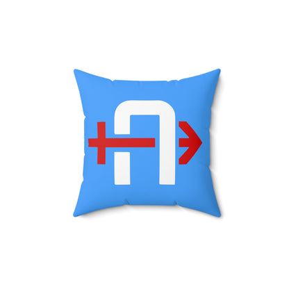 Spun Polyester Square Pillow Arrows Baseball