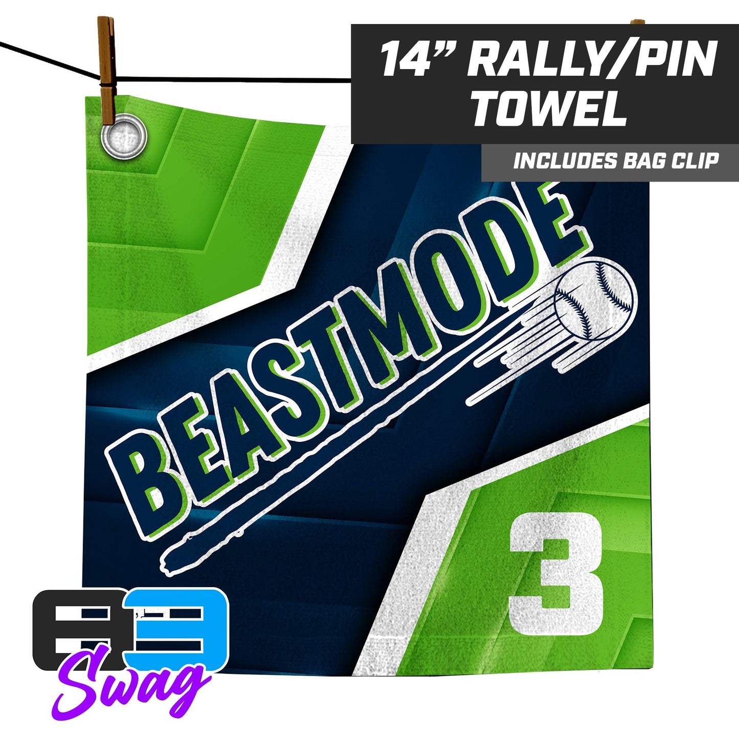 14"x14" Rally Towel - Arkansas Beastmode Baseball - 83Swag