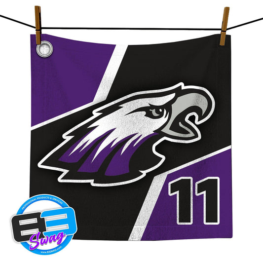 14"x14" Rally Towel - Bellmawr Purple Eagles Football - 83Swag