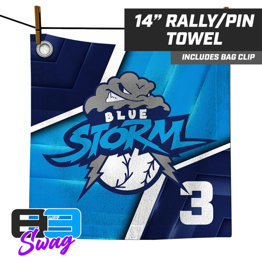 14"x14" Rally Towel - Blue Storm Baseball - 83Swag