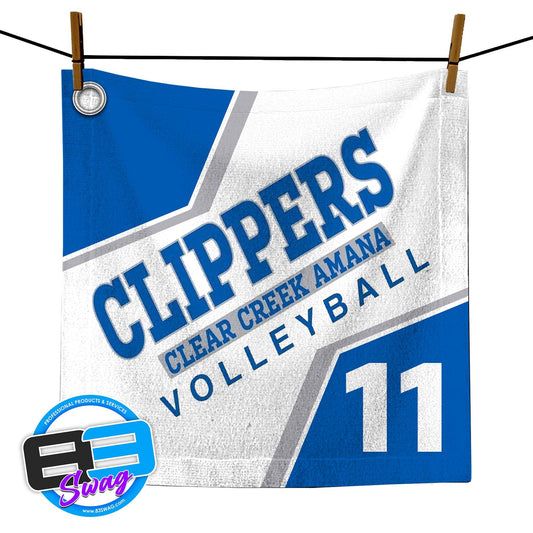 14"x14" Rally Towel - Clear Creek Amana Volleyball - 83Swag