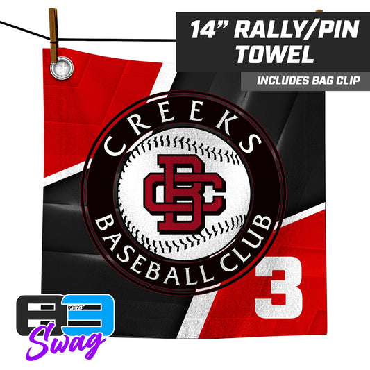 14"x14" Rally Towel - Creeks Baseball Club - 83Swag
