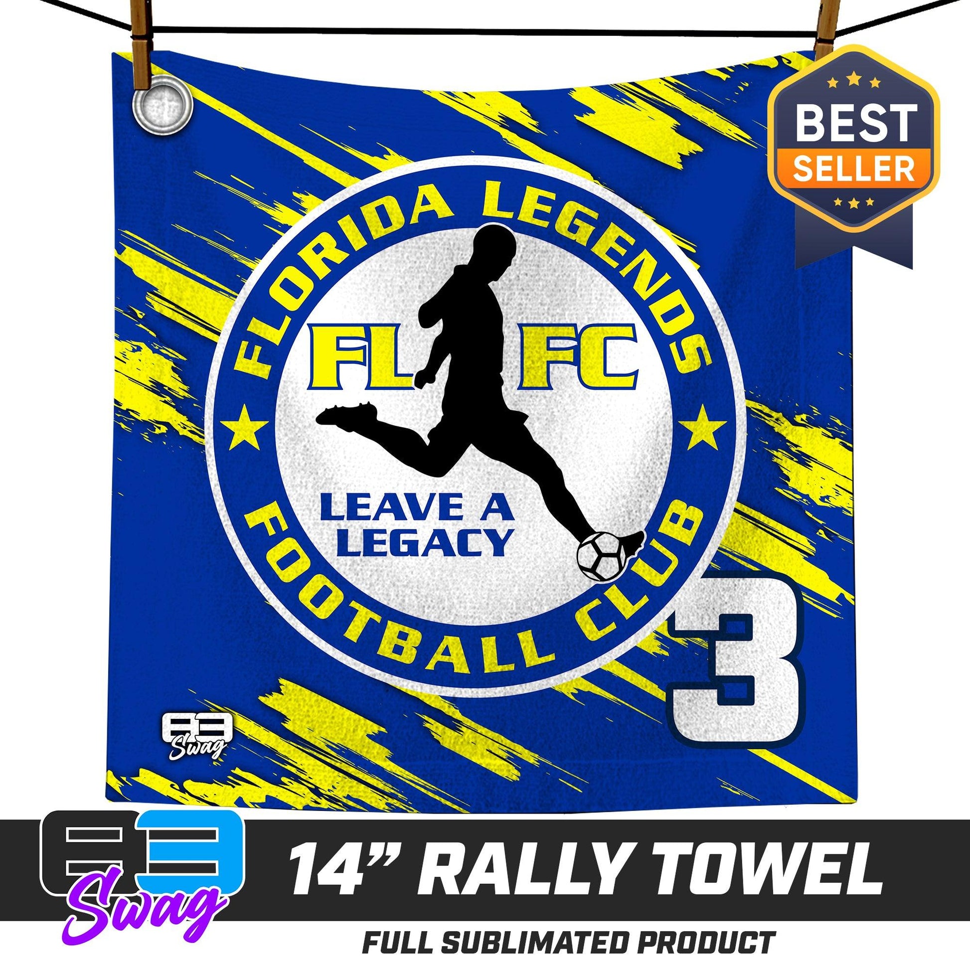 14"x14" Rally Towel - Florida Legends FC - 83Swag