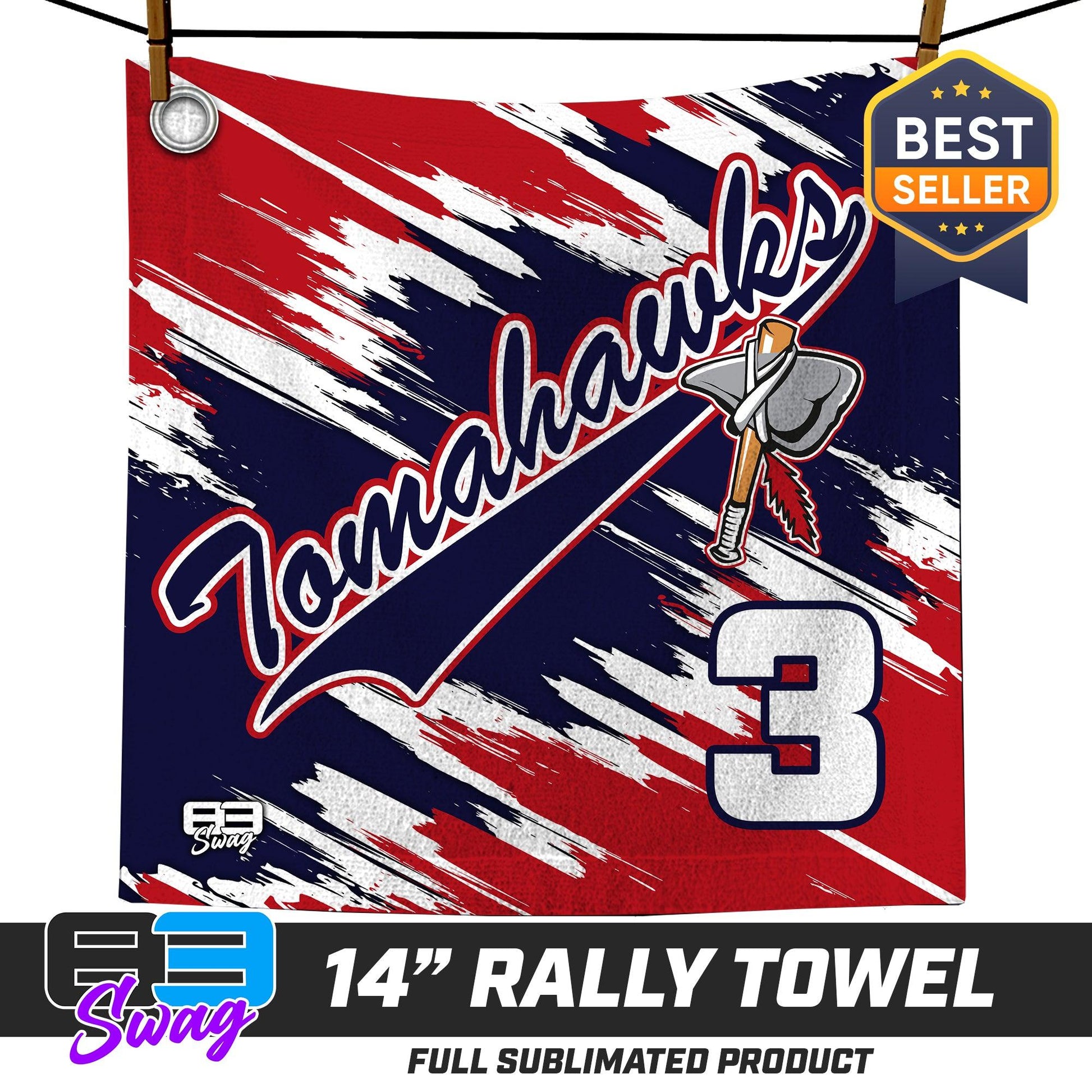14"x14" Rally Towel - Land O Lakes Tomahawks Baseball - 83Swag