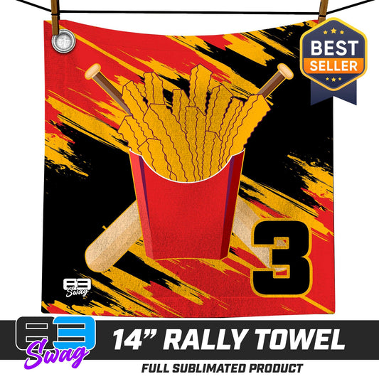 14"x14" Rally Towel - Team Rally Fries Baseball - 83Swag