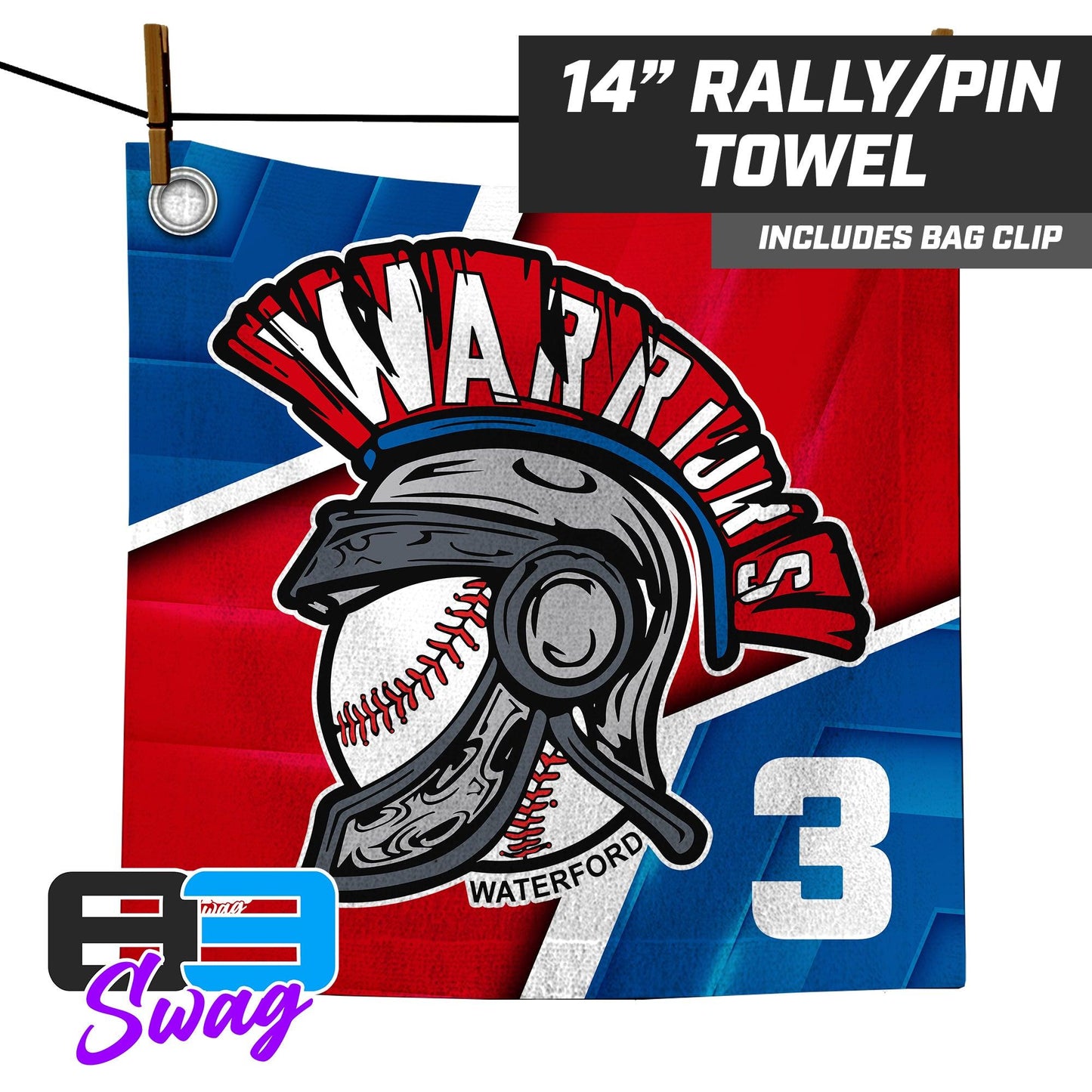 14"x14" Rally Towel - Waterford Warriors - 83Swag
