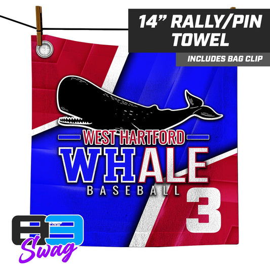 14"x14" Rally Towel - West Hartford Whale Baseball - 83Swag