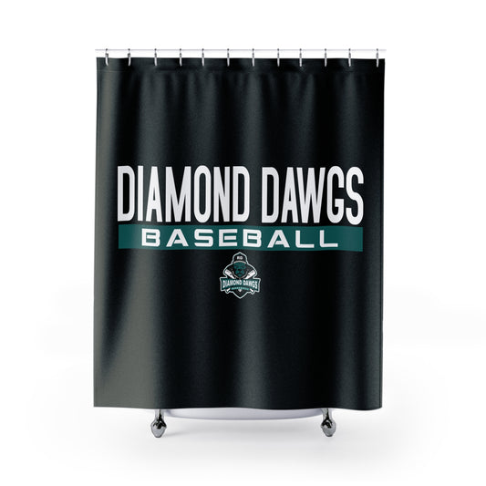 Shower Curtains Diamond Dawgs Baseball