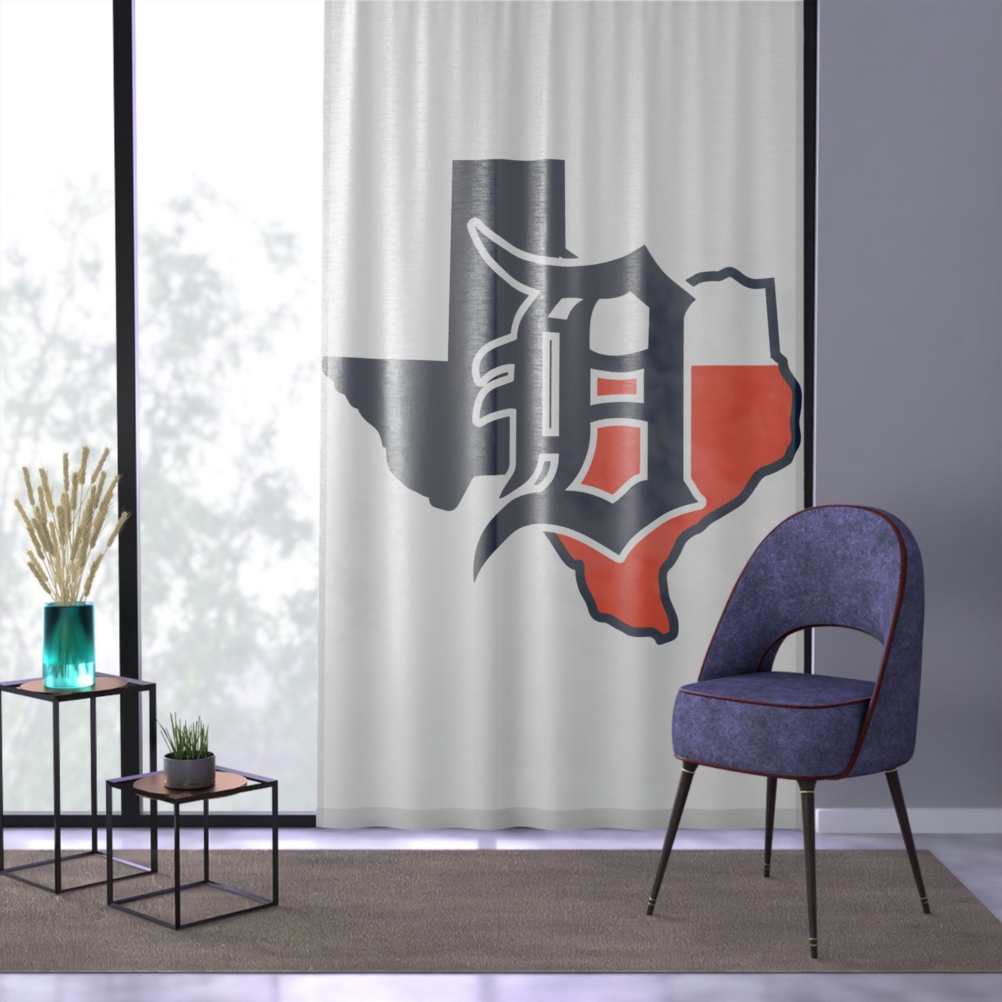 Window Curtain Dallas Tigers Baseball
