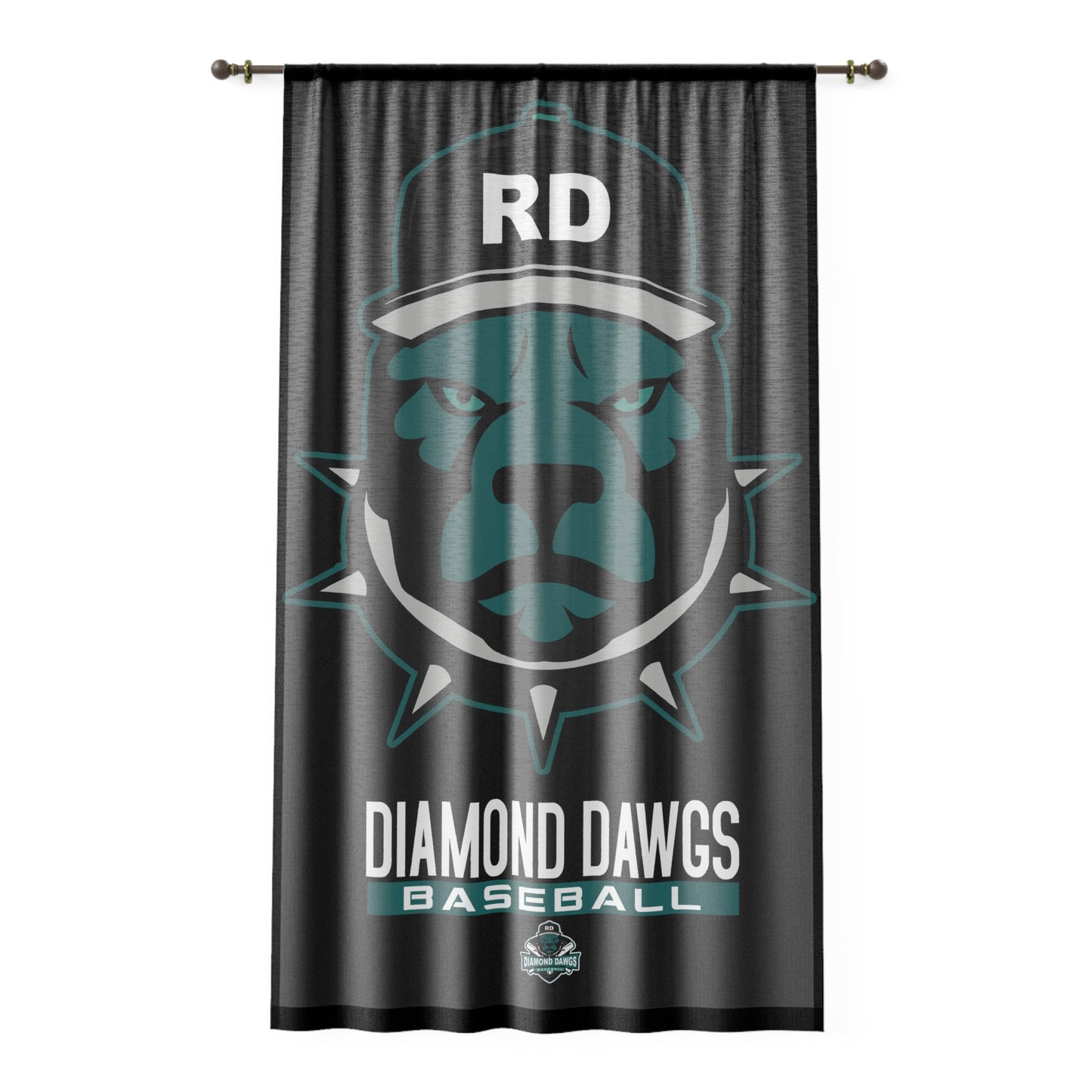 Window Curtain Diamond Dawgs Baseball