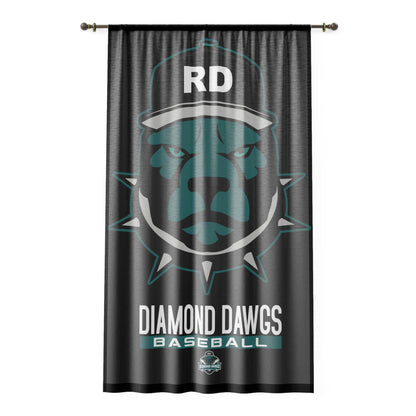 Window Curtain Diamond Dawgs Baseball