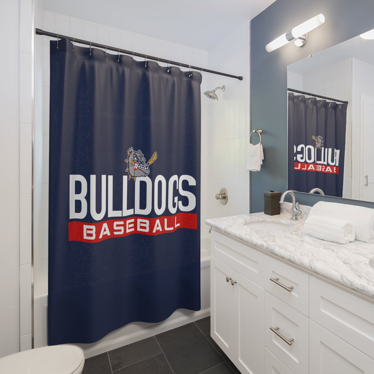 Shower Curtains Bloomingdale Bulldogs Baseball