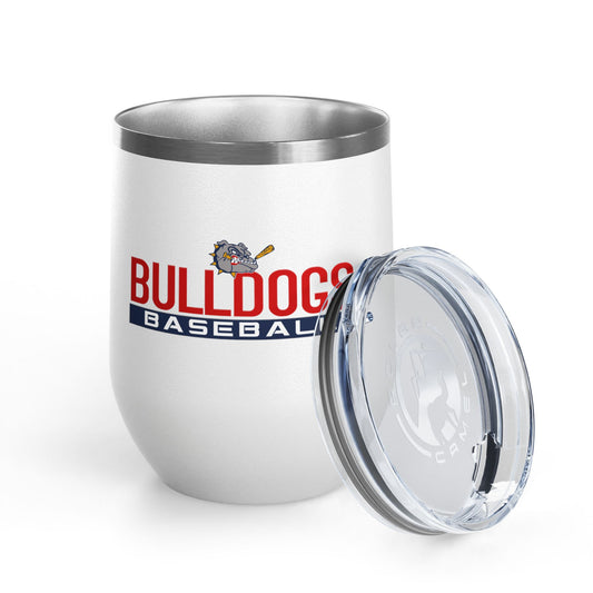 Wine Tumbler, 12oz Bloomingdale Bulldogs Baseball