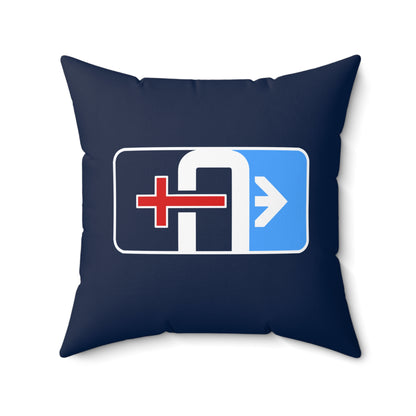 Spun Polyester Square Pillow Arrows Baseball