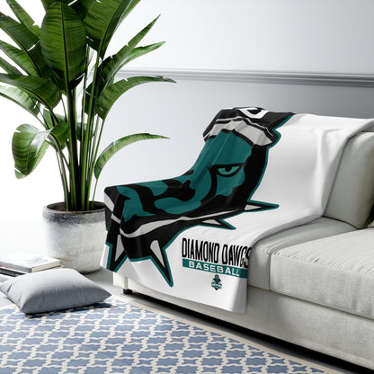 Sherpa Fleece Blanket Diamond Dawgs Baseball
