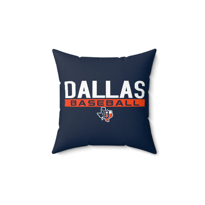 Spun Polyester Square Pillow Dallas Tigers Baseball