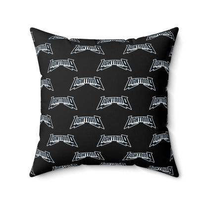 Spun Polyester Square Pillow Lightning Baseball