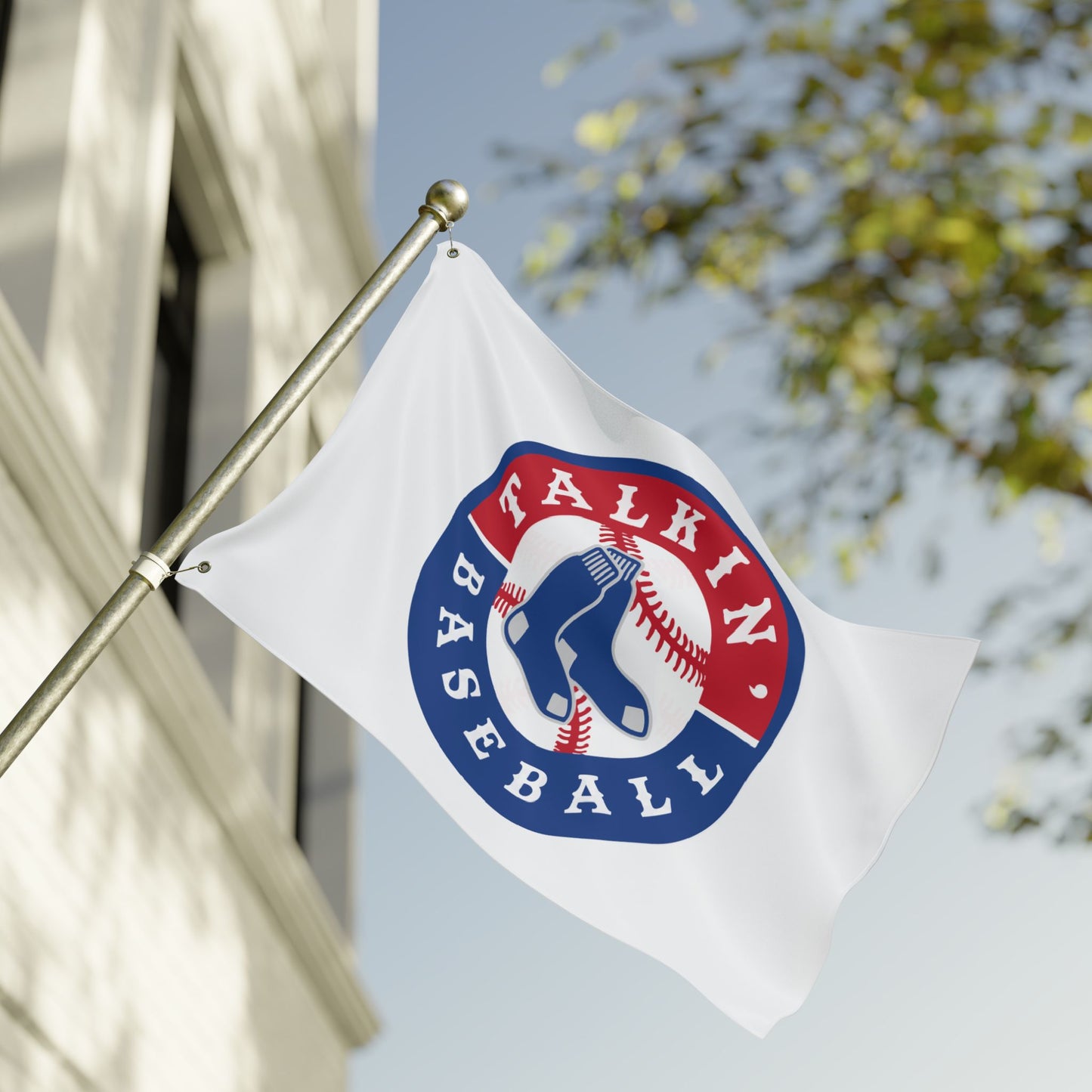 Double Sided Flag Talkin' Baseball