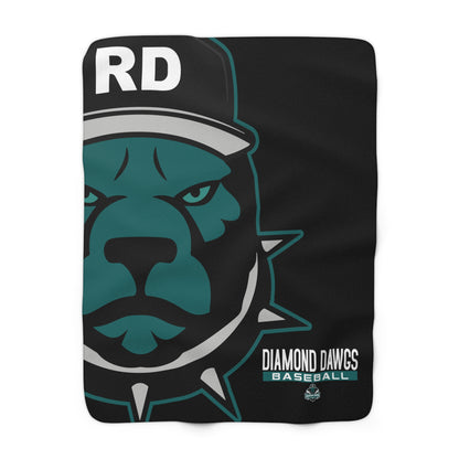 Sherpa Fleece Blanket Diamond Dawgs Baseball