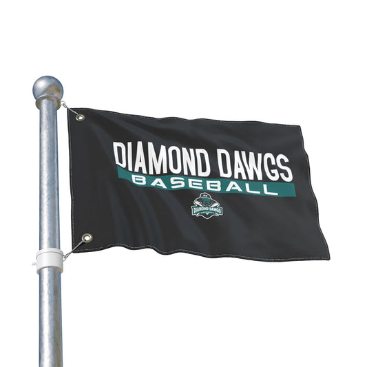 Double Sided Flag Diamond Dawgs Baseball