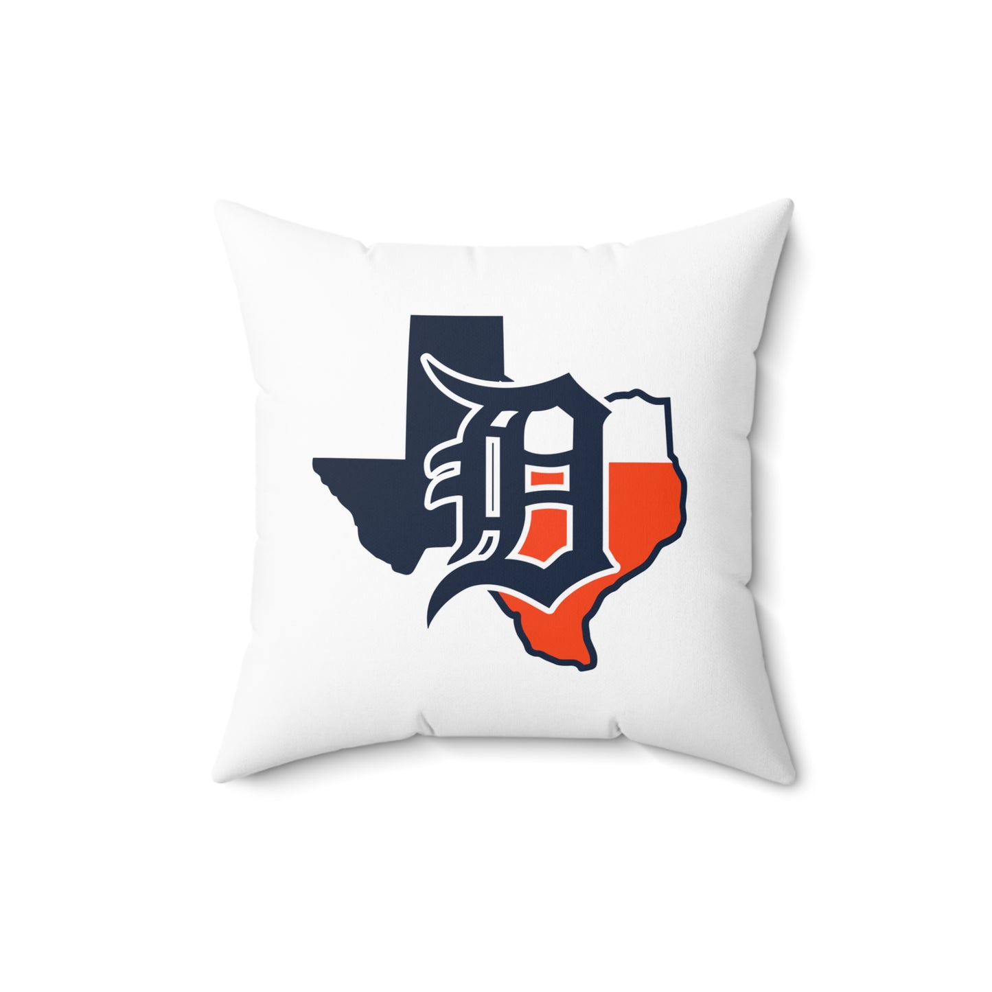 Spun Polyester Square Pillow Dallas Tigers Baseball