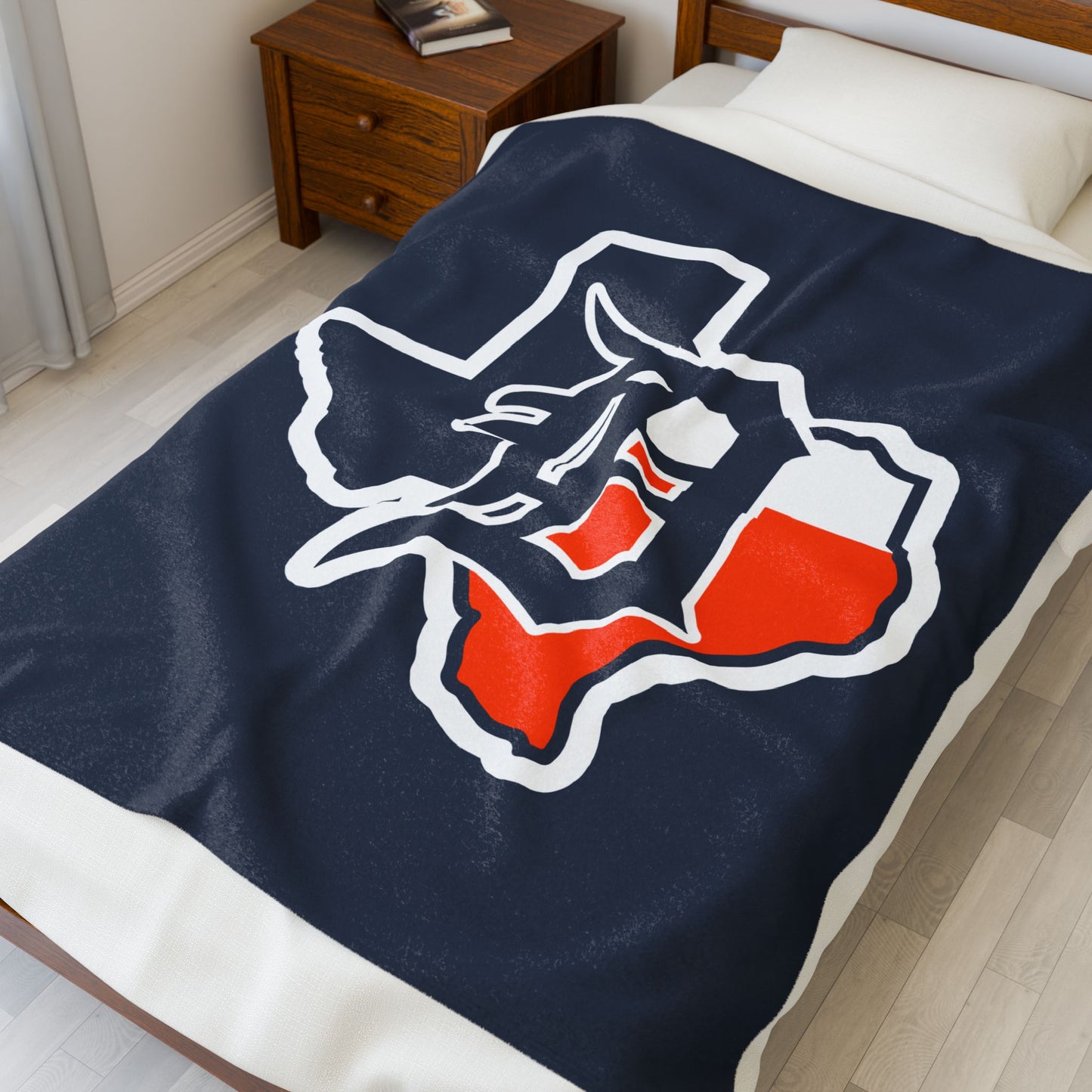 Velveteen Plush Blanket Dallas Tigers Baseball