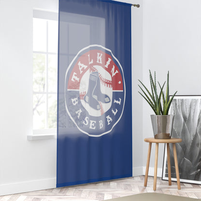 Window Curtain Talkin' Baseball