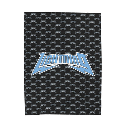 Velveteen Plush Blanket - Lightning Baseball