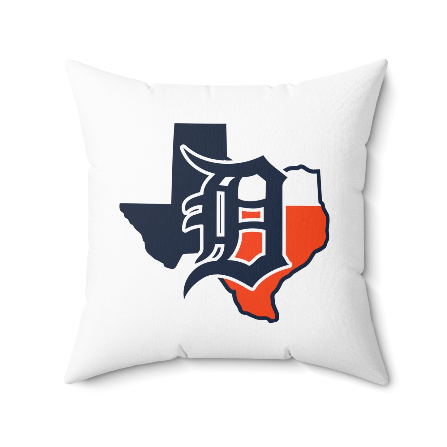Spun Polyester Square Pillow Dallas Tigers Baseball
