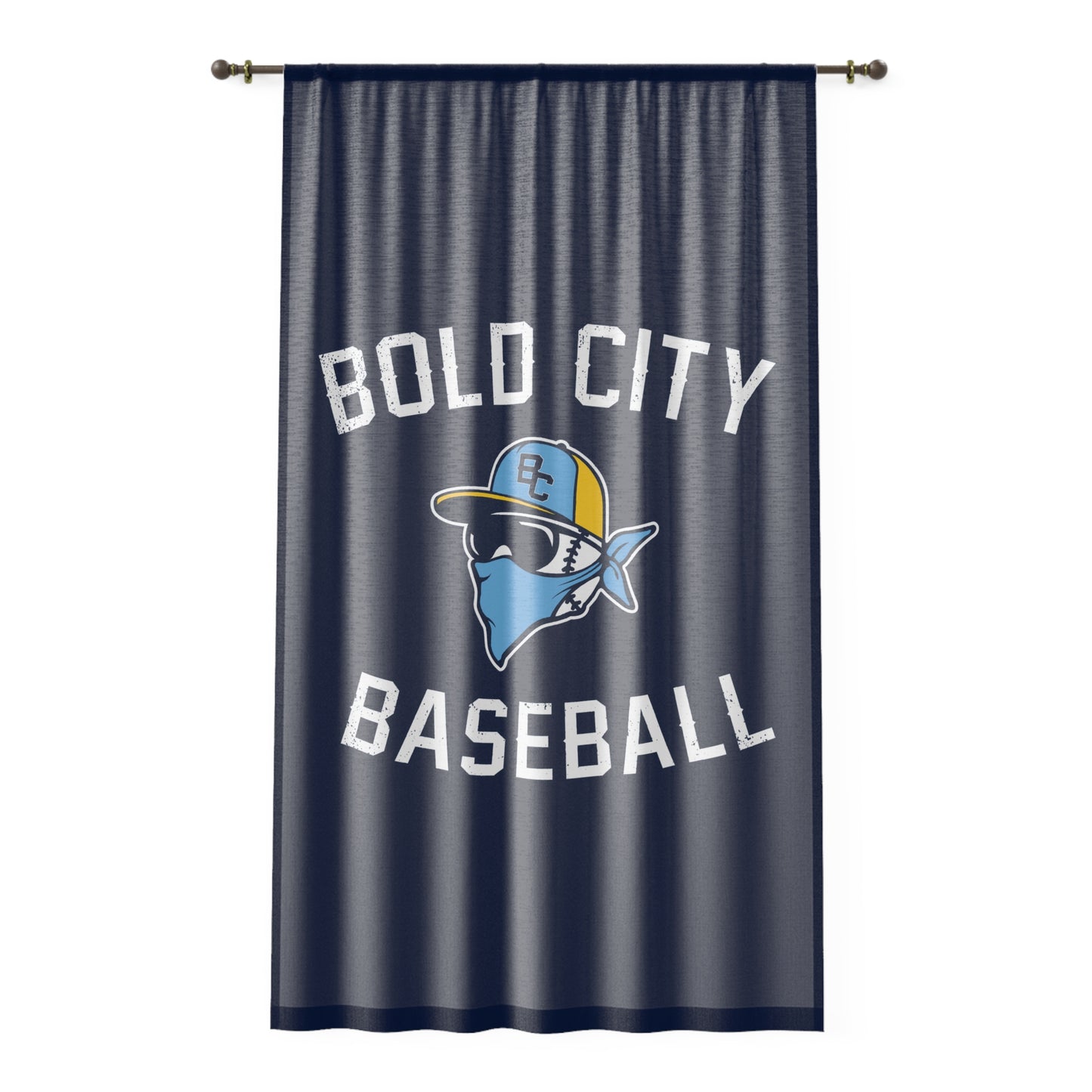 Window Curtain Bold City Bandits Baseball