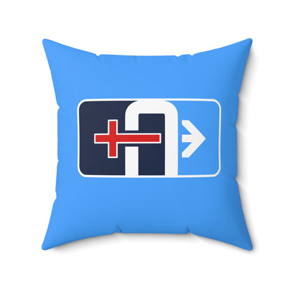 Spun Polyester Square Pillow Arrows Baseball