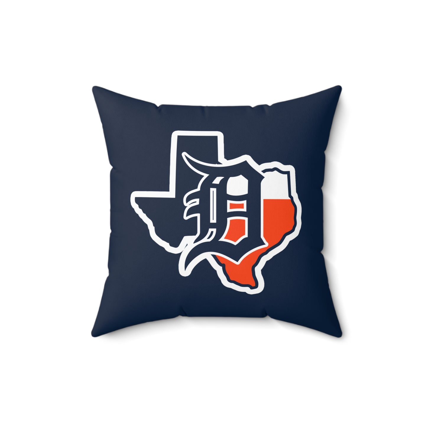 Spun Polyester Square Pillow Dallas Tigers Baseball
