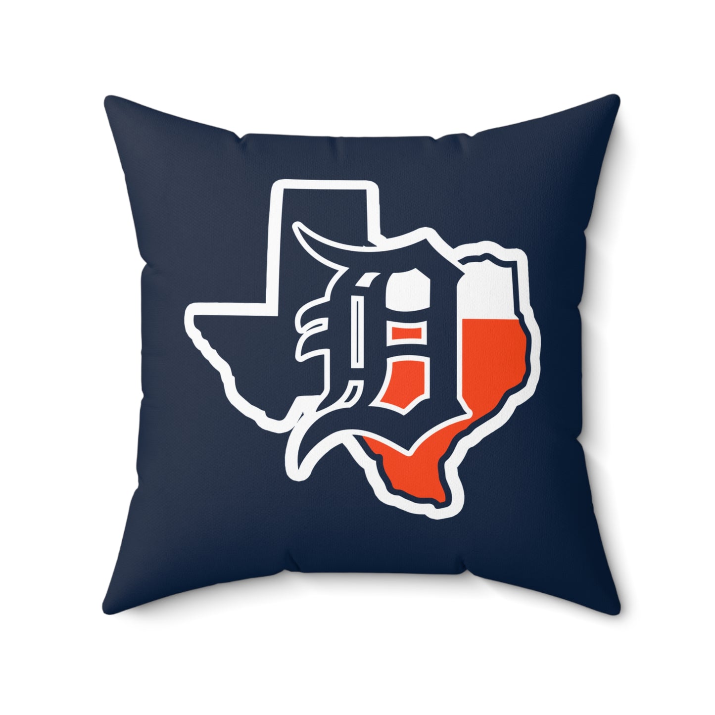 Spun Polyester Square Pillow Dallas Tigers Baseball