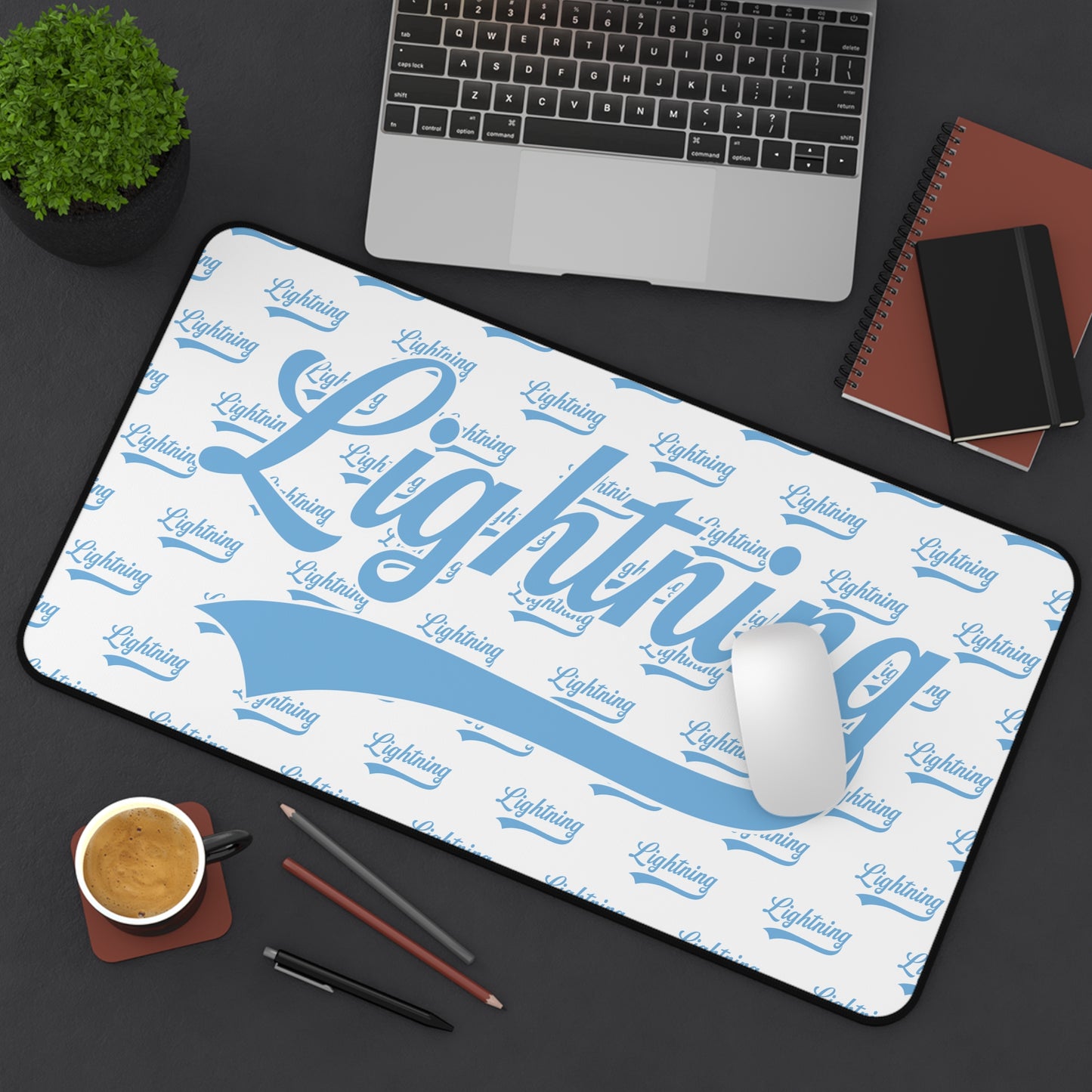Desk Mat Lightning Baseball