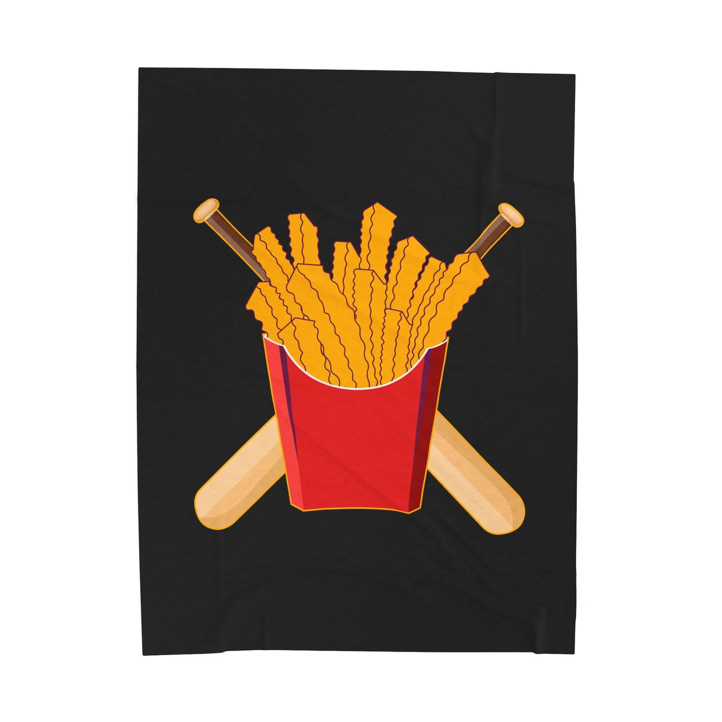 Velveteen Plush Blanket Team Rally Fries