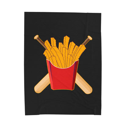 Velveteen Plush Blanket Team Rally Fries